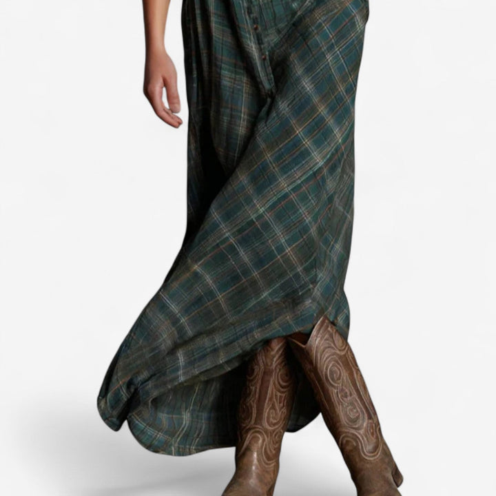 Celina™ | Ponadczasowa Sukienka Maxi Koszulowa